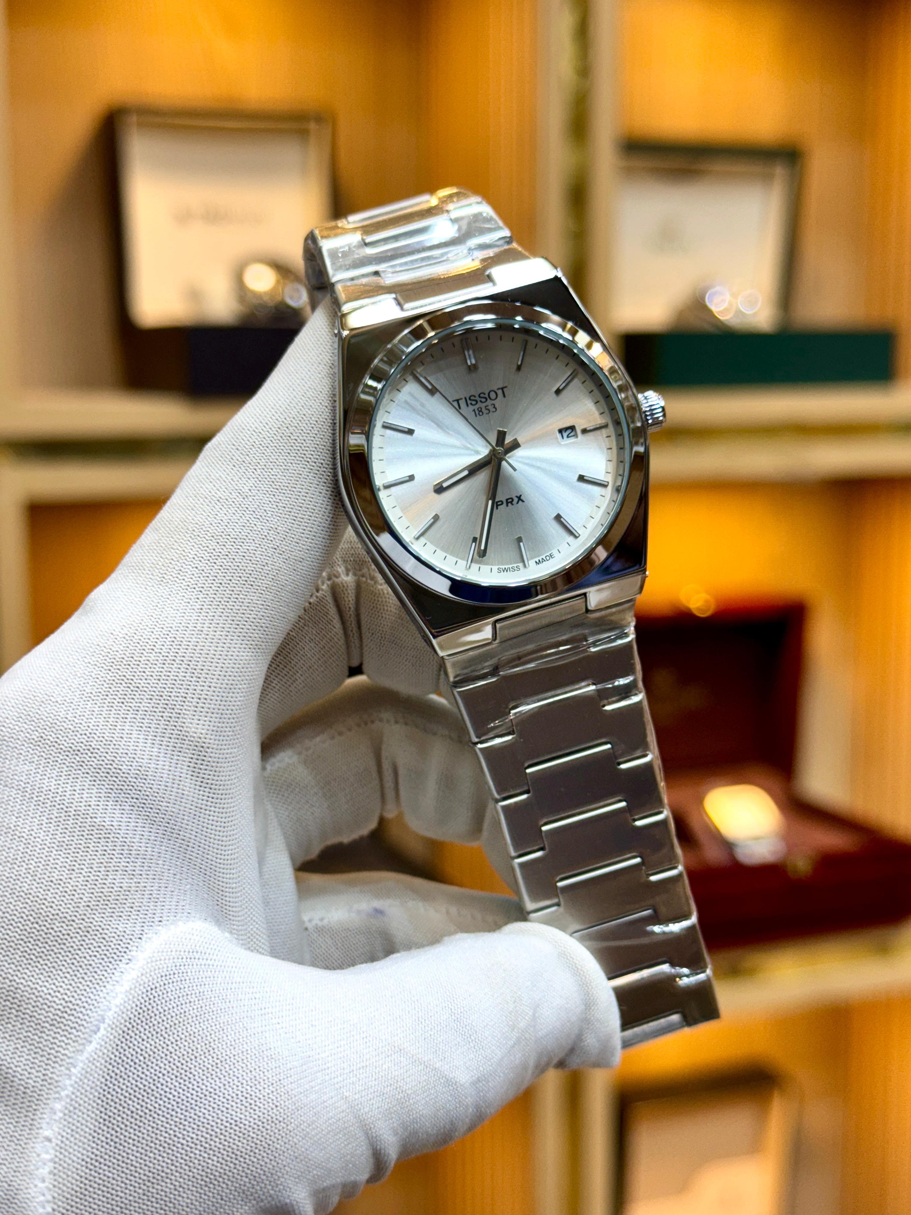 Tissot white Dial PRX
