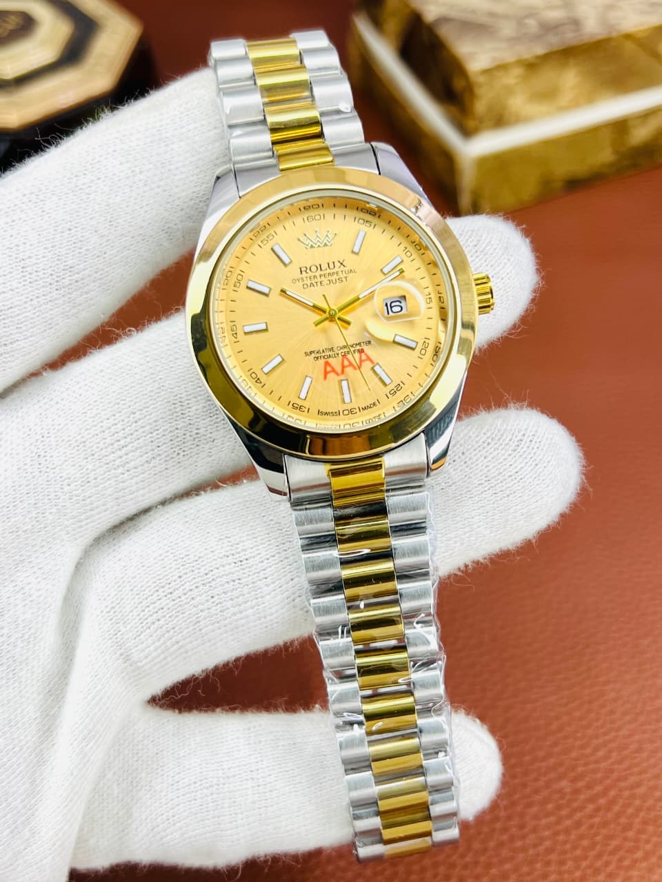ROLUX Twotune Golden dial | Semi Automatic