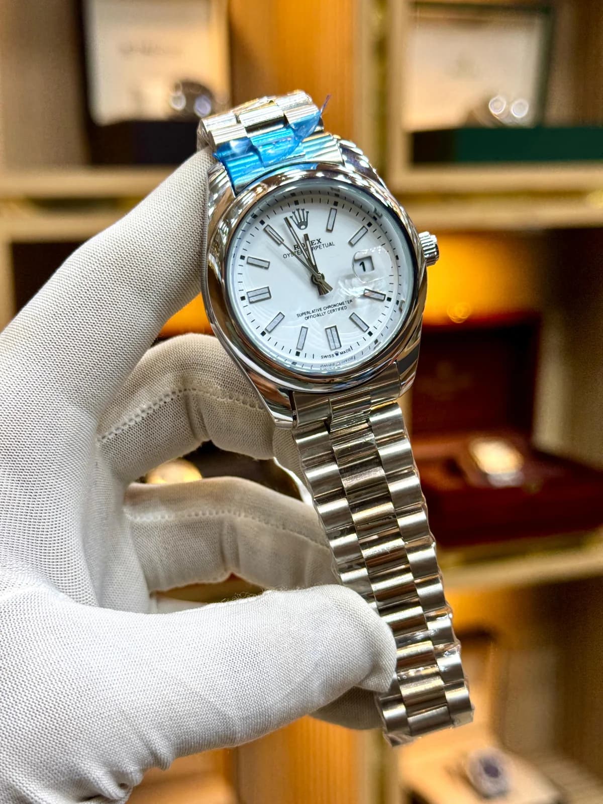 Rolex Oyster Perpetual White Dial Watch