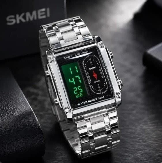 SKMEI Dual time watch Silver